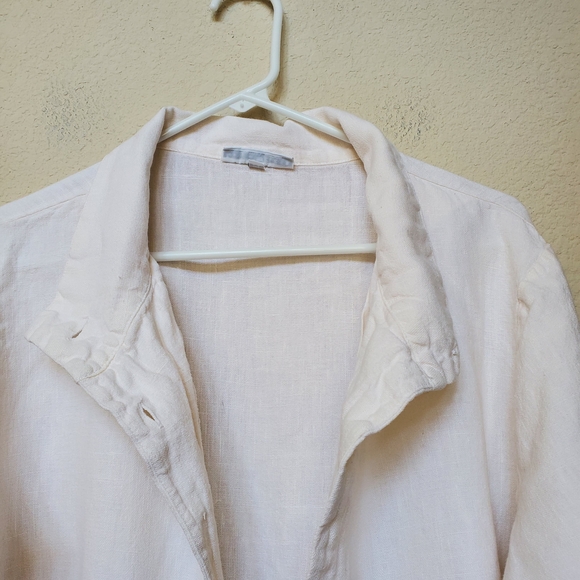 Bryn Walker Off White Linen Open Top. Size Medium - Picture 3 of 7